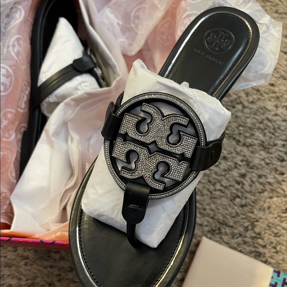 Tory Burch Metal Miller Embellished Sandal 🖤